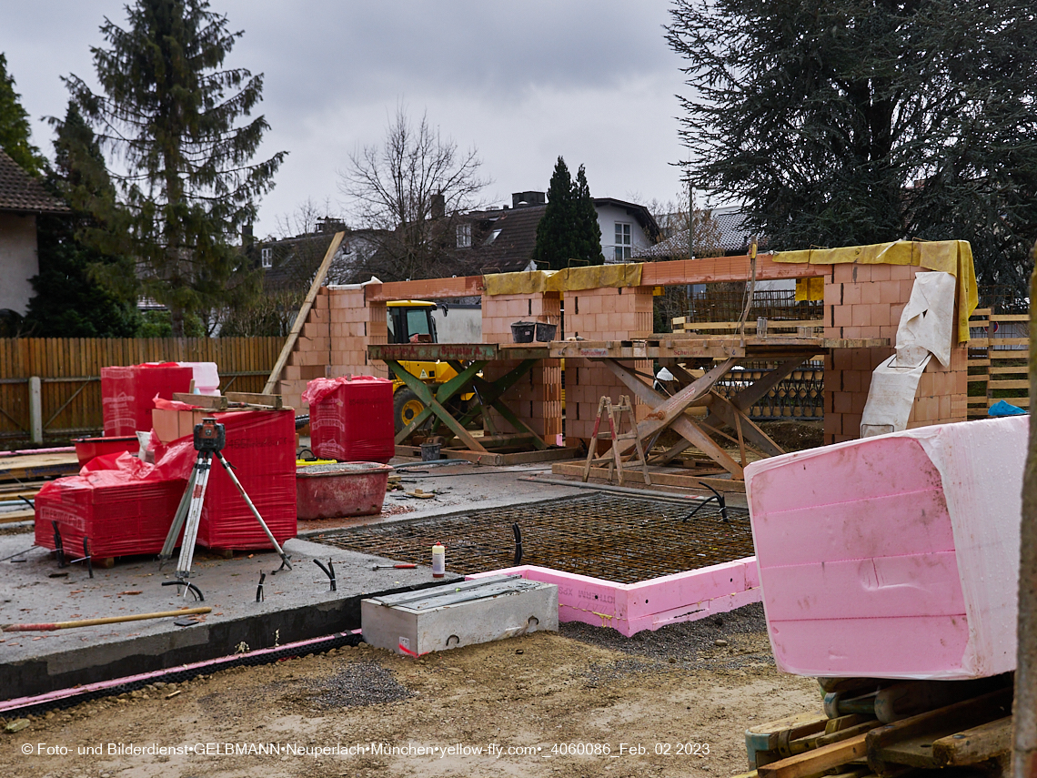 02.02.2023 - Baustelle Niederalmstraße 16 in Neuperlach